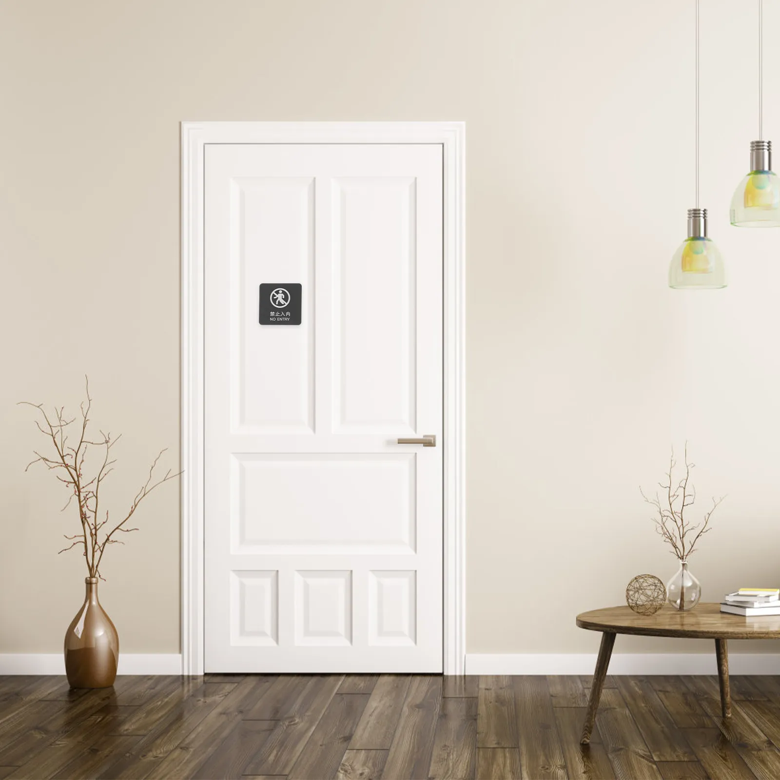 

No Entry Acrylic Sign Board Reminder Wall Door No Entry Sign Indoor Outdoor Weather Resistant Office Hotel Restaurant