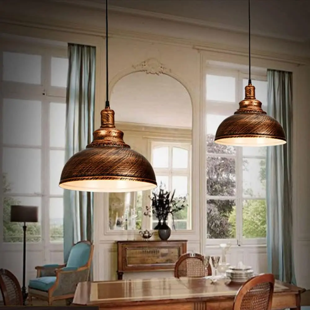 

Farmhouse Black Metal Pendant Light Fixtures Industrial Vintage Adjustable Hanging Ceiling Light Fixture for Kitchen Dining Room