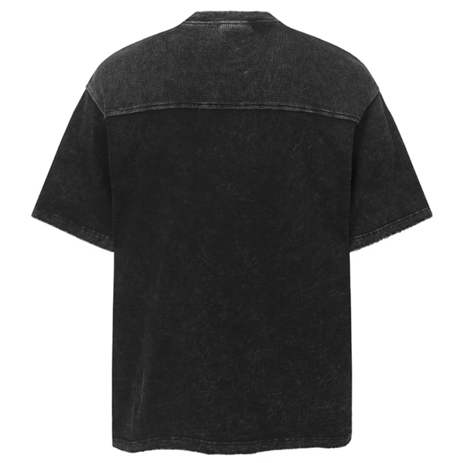 Y2K Vintage Loose Men's T-shirt Harajuku Streetwear Hip Hop Oversized Ripped Washed Tshirts Casual Tee Tops