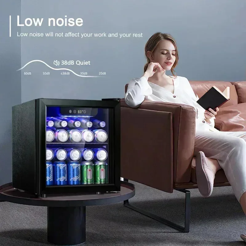 PMD4-Antarctic Star 12 Bottle/48 Can Beverage ثلاجة صغيرة، نبيذ/خزانة، صودا بار ضاغط هادئ قائم بذاته 1.3 cu، #6