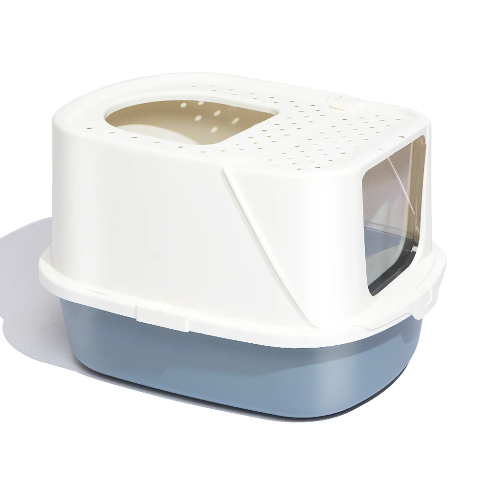 

STLFPAKEWAY Ark Cat LittersBox Close Cat Toilet Closed Hooded Eco-friendly Large Space Cat LittersTray Pet Toilet