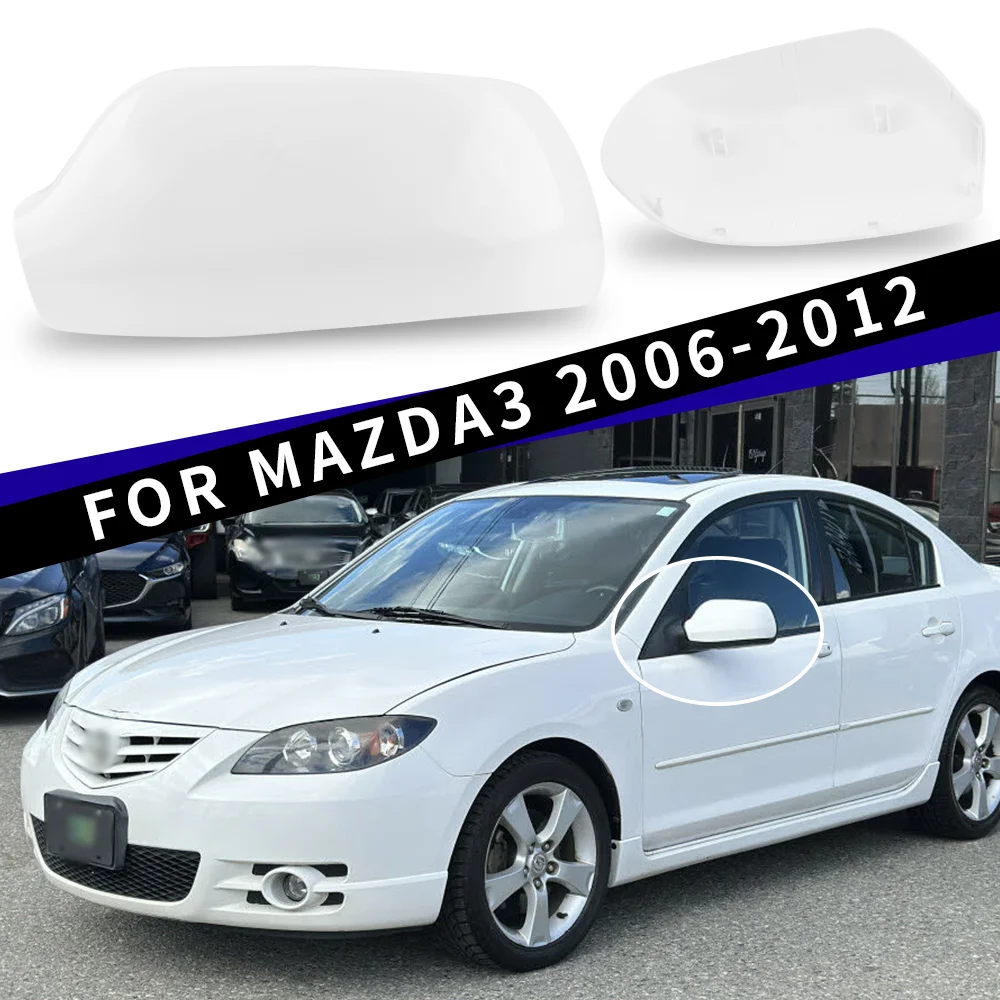 Replacement Side Rearview Mirror Cover Housing For Mazda 3 2006-2012, Car Exterior Styling Accessories