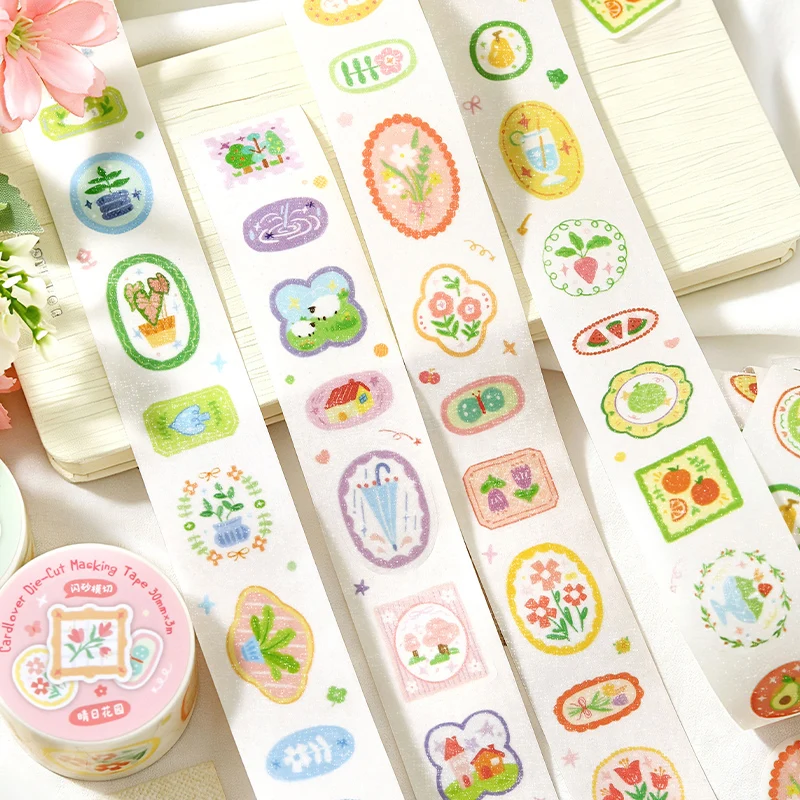 1–6 Rollen Washi-Tapes im frischen und süßen Stil, Scrapbooking-Aufkleber, Material, perfekt für Bastelarbeiten, DIY, Scrapbooking, Journaling-Zubehör