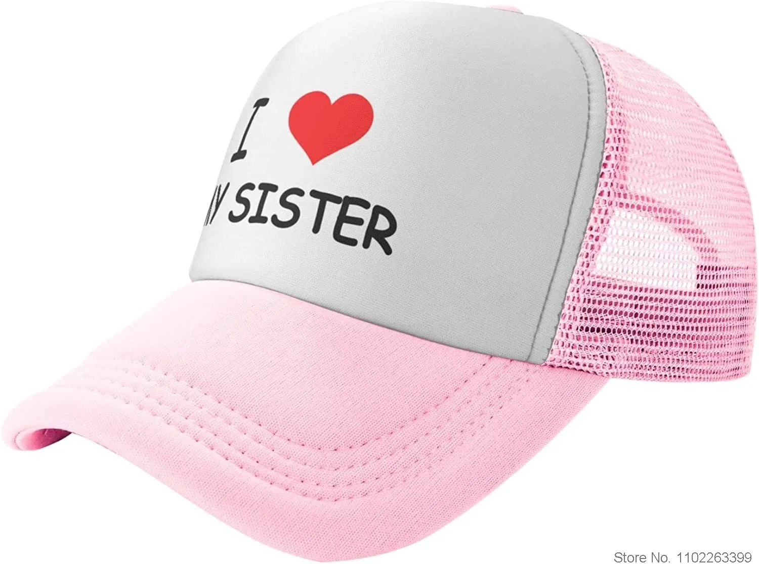 Adjustable I Love My Sister Hat Baseball Cap Golf Cap for Men Women