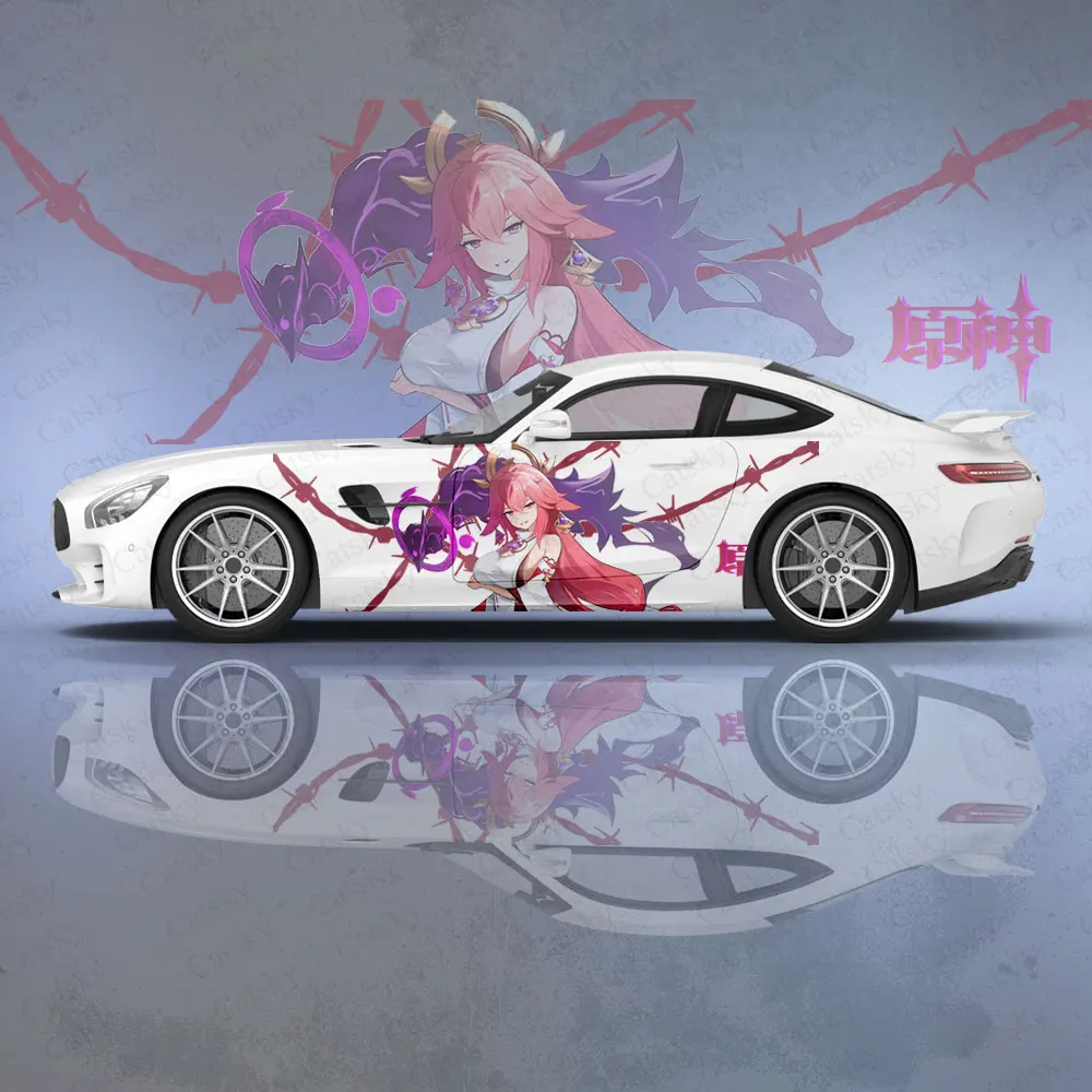 

Custom Anime Yae Miko (Genshin Impact) 2pcs Car Sticker for Universal Large Car Decal Car Sticker for Univers Car Sticker Decor