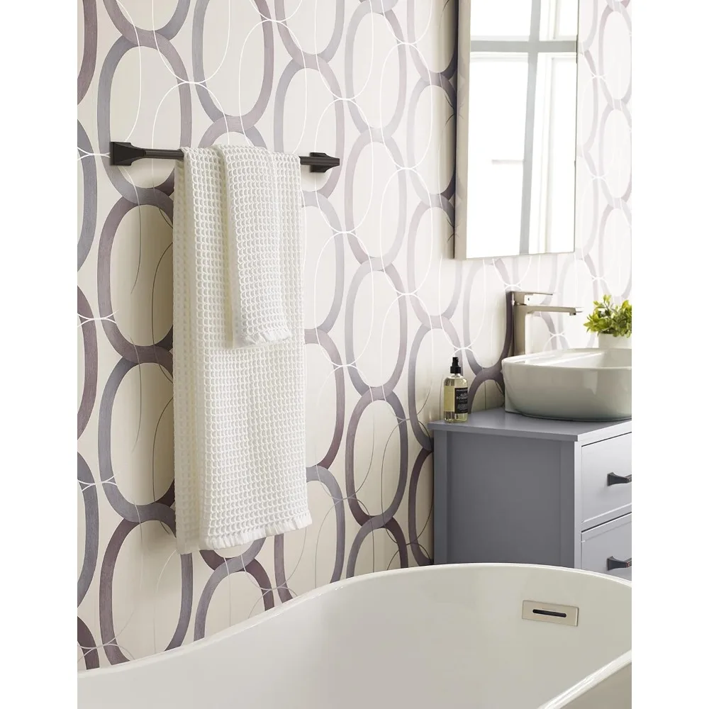 

Элегантный бронзовый вешалка для полотенец, 24-дюймовый держатель для ванной комнаты для современных домов | Прочный и простой в установке