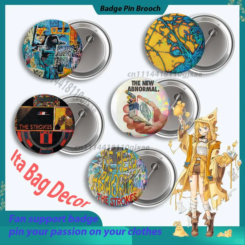 The S-Strokes The New Abnormal Badges25 32 44 58 75mm Round Cosplay Pin Fans Collect Friends Gifts Brooch Souvenir Custom