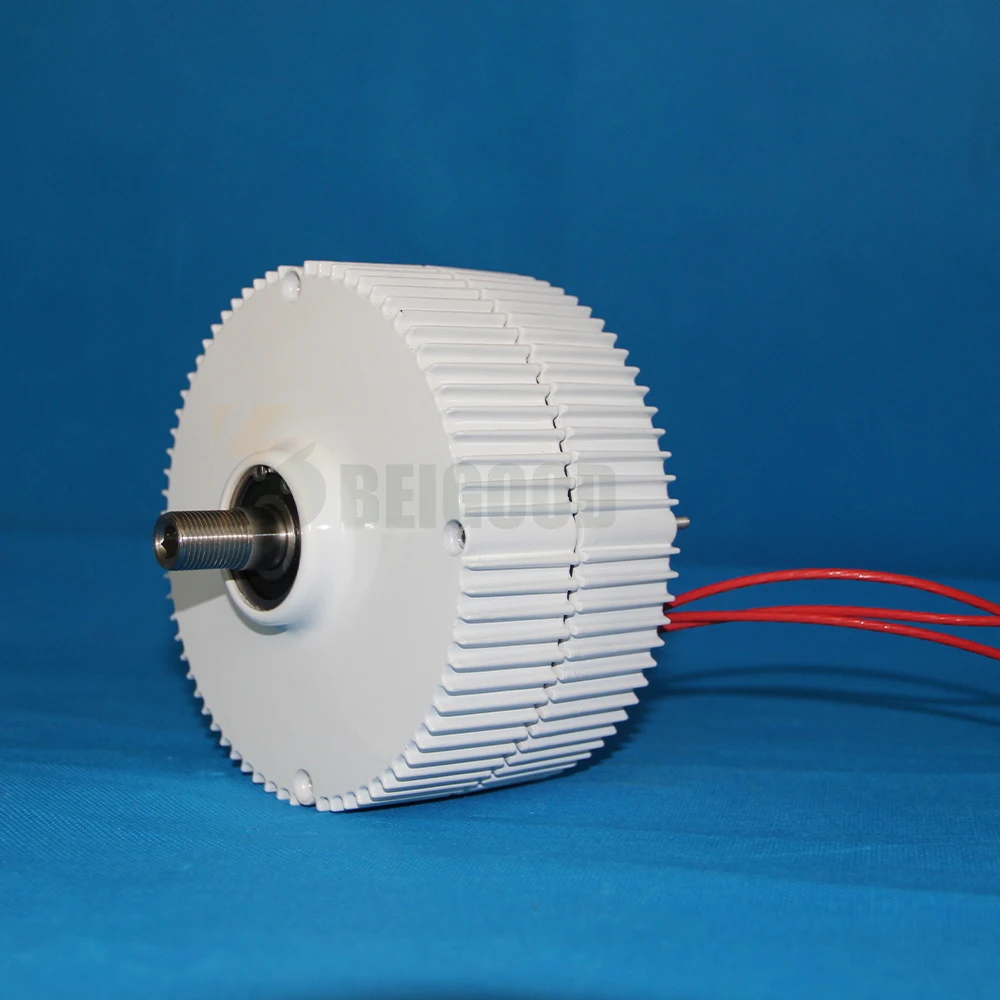 Generators 3000W Low Speed 12V 24V 3 Phase Gearless Permanent Magnet AC Alternators for Wind Water Turbine for Home Use