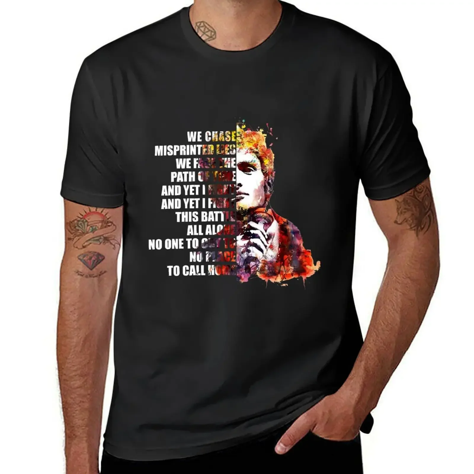 Layne Staley – We Chase Misprinted Lies We Face The Path of Time Tops & Tees, t shirt design T-Shirt summer clothes men t shirt