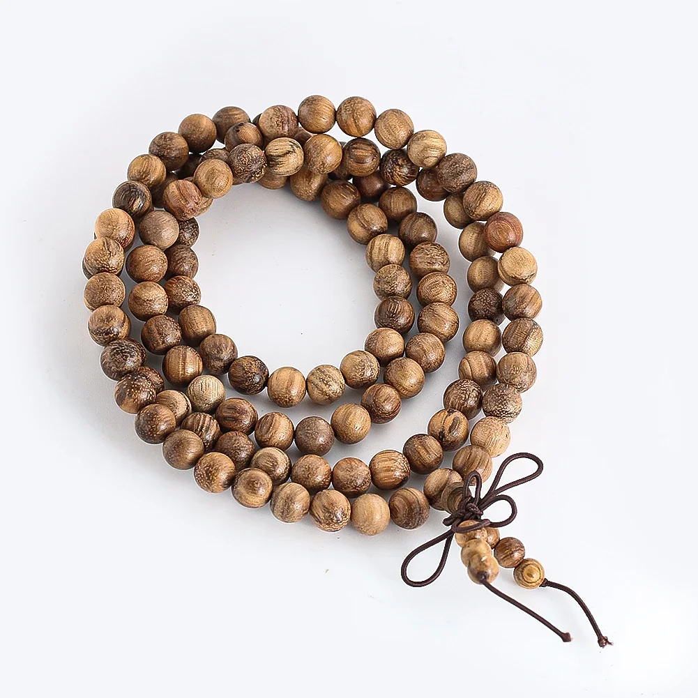 1 Strand Natural Vietnam Incense Wood Beads Round Loose Spacer Prayer Beads for Jewelry Making DIY Necklace Bracelet Accessories