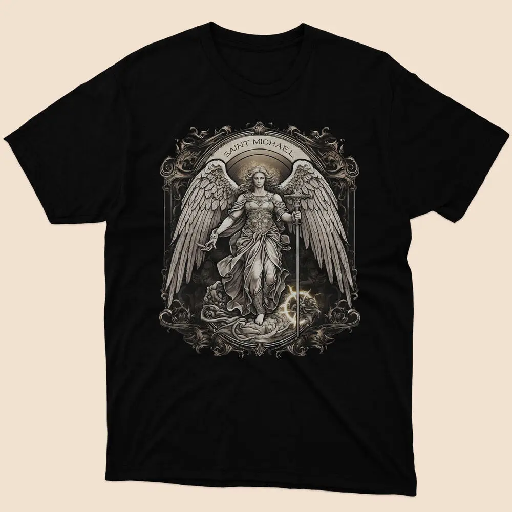 Limited St Michael The Archangel T-shirt Black Size S to 5XL