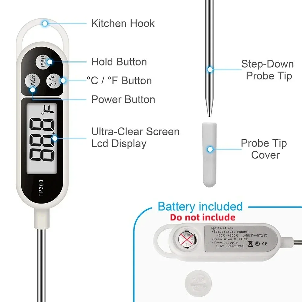 New Thermometer TP300 Digital Kitchen Thermometer For Meat Cooking Food Probe BBQ Electronic Oven Kitchen Tools