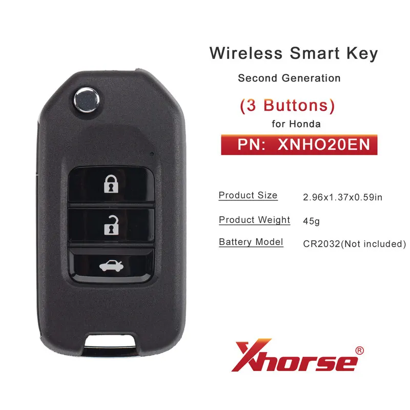 Xhorse XNHO20EN Universal Remote Key 2nd Generation for Honda Style 3 Buttons Supports Wireless Programming Old XNHO00EN - view 6