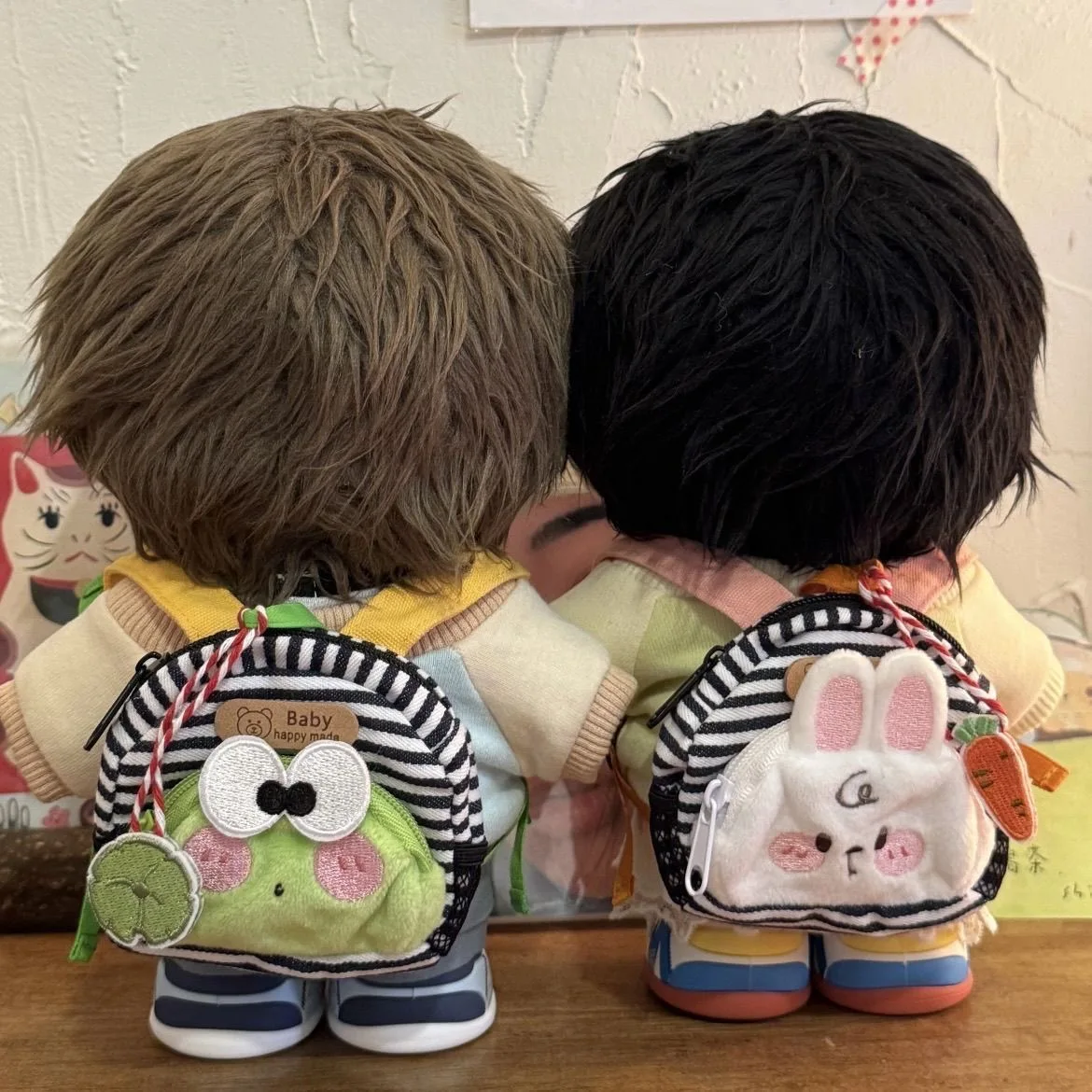 Handmade Backpack For 20cm Cotton Doll Accessories Cute Mini Doll Cotton Doll Bag Accessories
