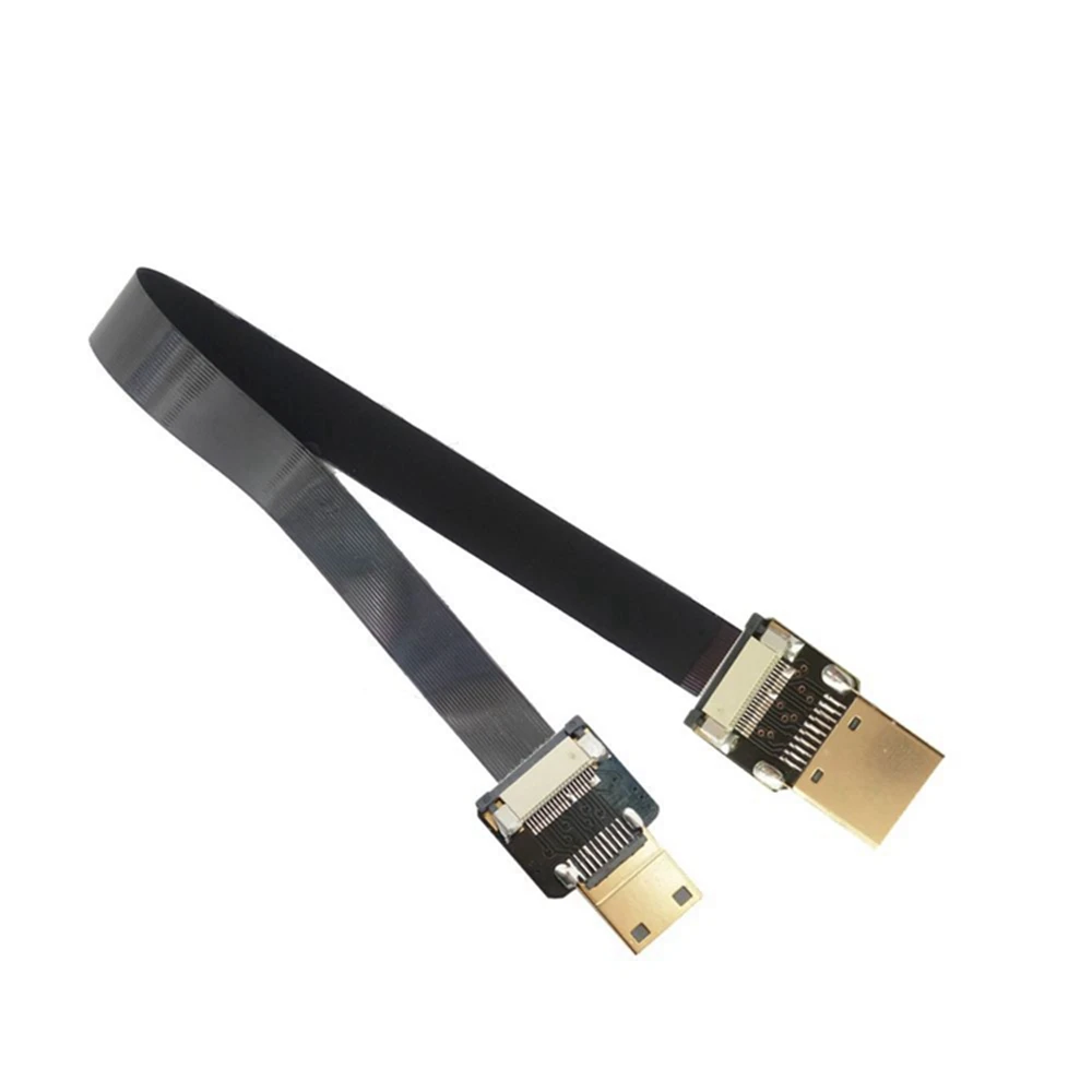 Kamera Mini HDMI Aerial Line Standard HDMI Male C Female Upward Bend Ultra Thin HD Line Expansion FPC Long Short Line — zdjęcie produktu 4