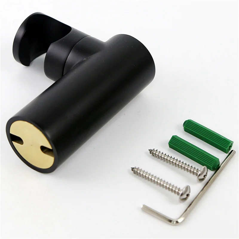 

FAST-2X Bathroom Shower Head Bracket Brass Wall-Mounted Black Durable Portable Shower Holder Bath Accessories