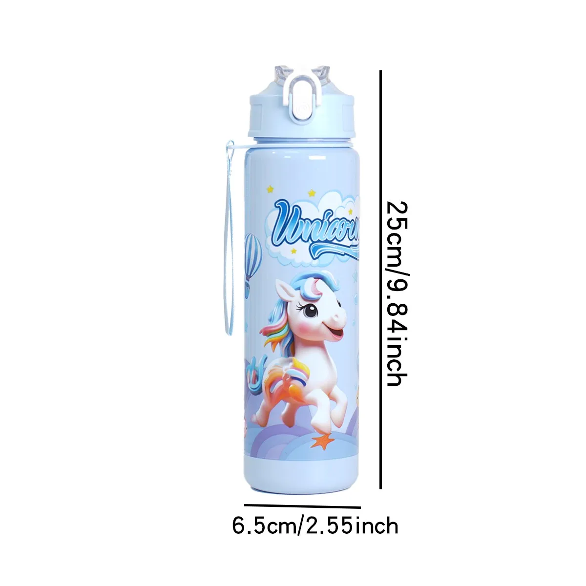750ml Cute Portable Water Bottle with Handle Multiple Colors Available for Outdoor Camping Gym Use