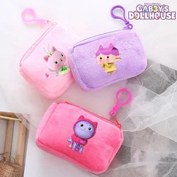 Gabby Dollhouse Purse Cartoon Cute Simple Cute Coin Zipper Wallet Fashion Square Candy Color Plush Headphone Bag Birthday Gift