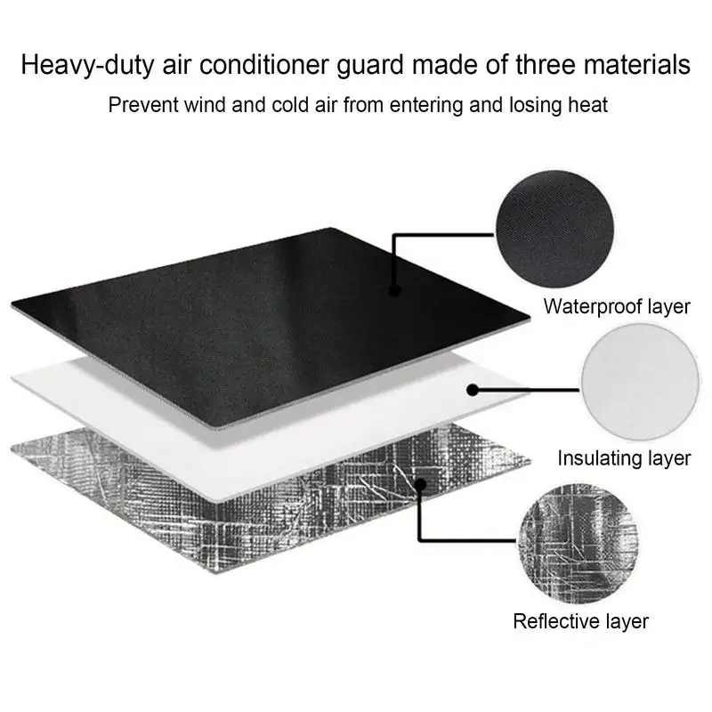 Air Conditioner Cover AC Protective Covers Waterproof And Windproof For Outside Units With Adjustable Shoulder Strap