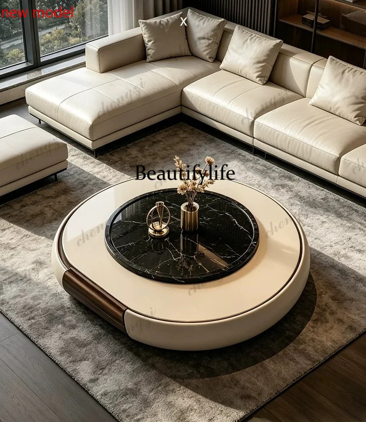 DD182Round marble coffee table living room home new light luxury high sense