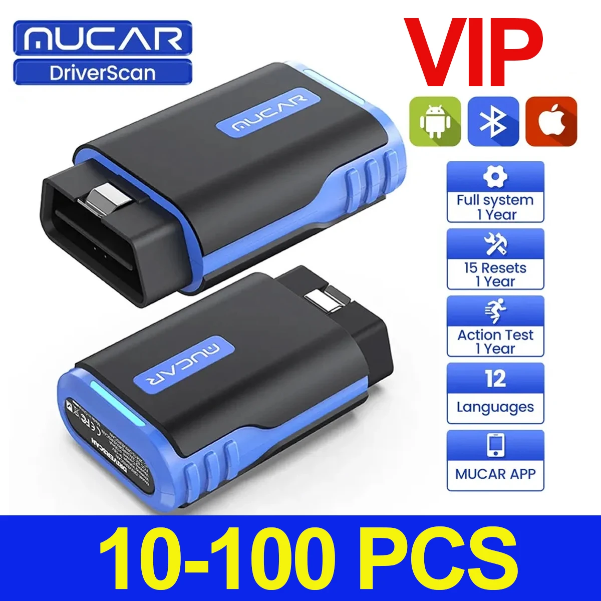 

Сканер MUCAR DriverScan OBD2, двунаправленный диагностический инструмент, активное тестирование, полный Диагностика системы, 15 сбросов, для всех автомобилей, 10 шт., 50 шт.