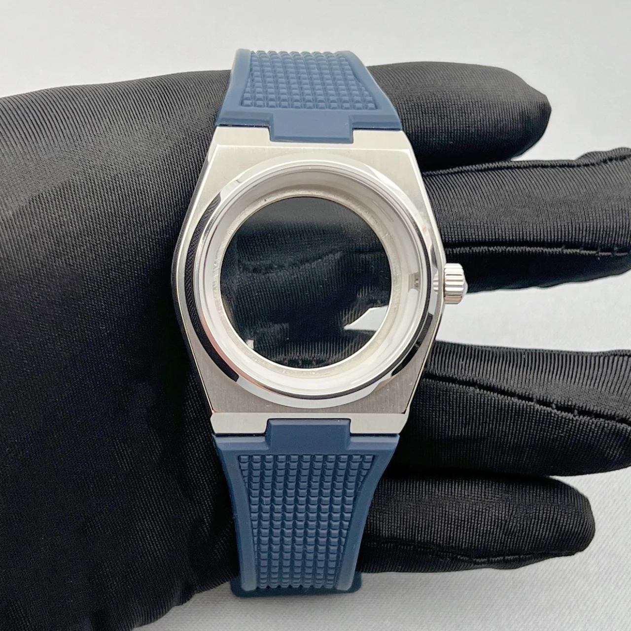 

New NH35 rubber strap+case, watch accessories, sapphire mirror Suitable for 31.8mm or 28.5mm dial
