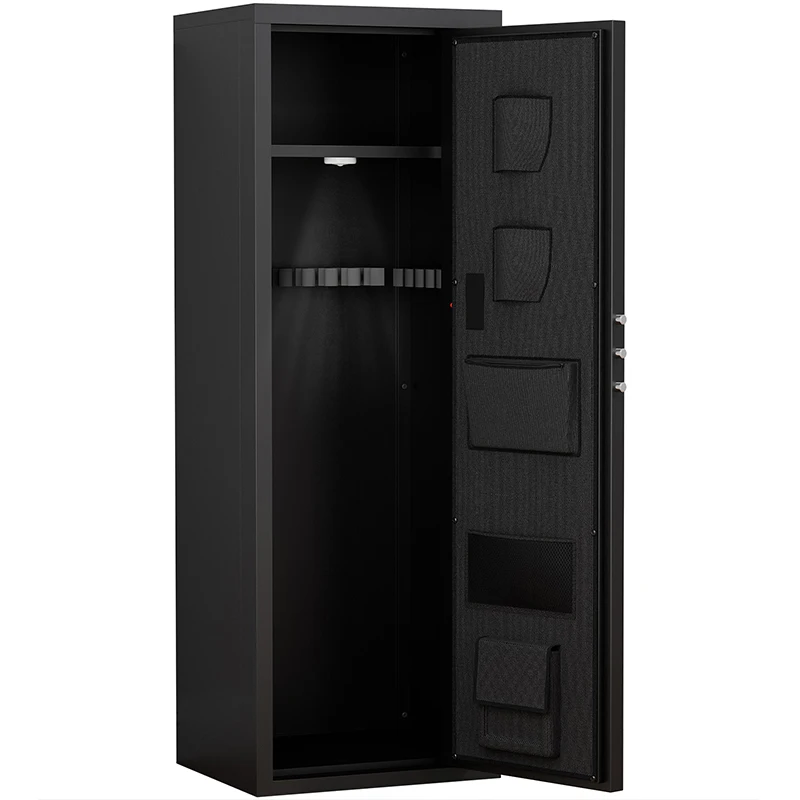 Large Size 5-8 Gun Gun Cabinet with Electronic Password Keypad Lock,Unassembled Metal Rifle Gun Security Cabinet Safe Locker