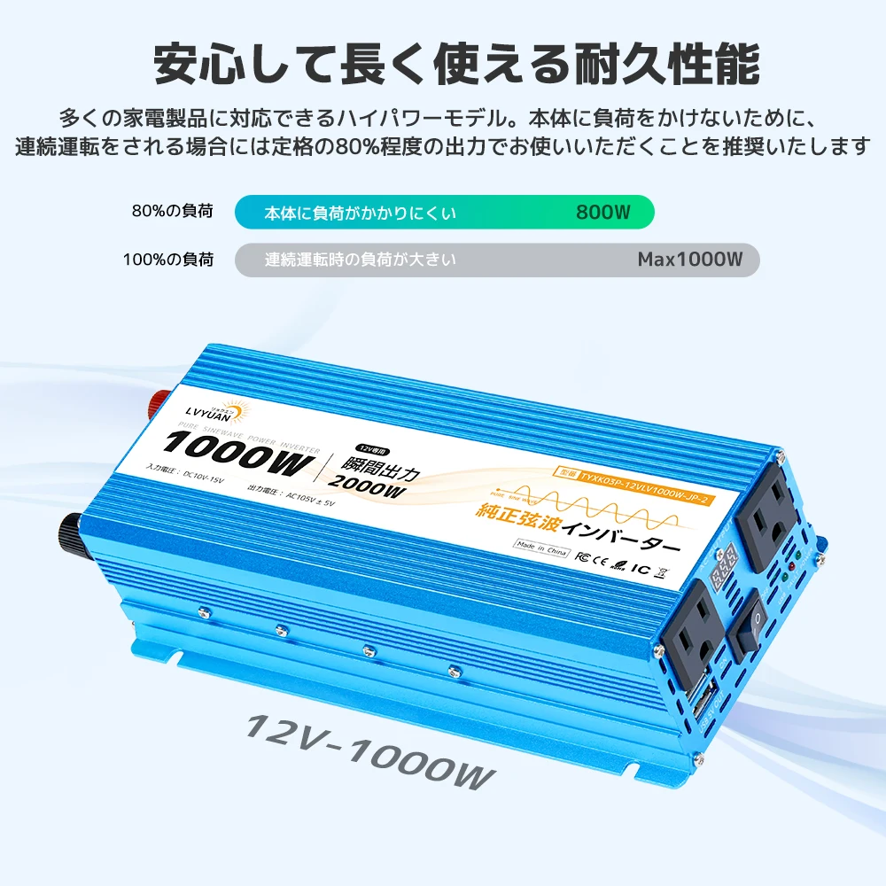 yZ[zLvyuan Co[^[ 12V 24V 110V Ԃ̓dRo[^Ȑgdψ 60Hz fA USB 2 US \Pbg RV gbNp