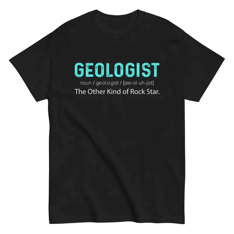 Geologist Definition Funny Geology Men'S Cotton T Shirt Rock Star
