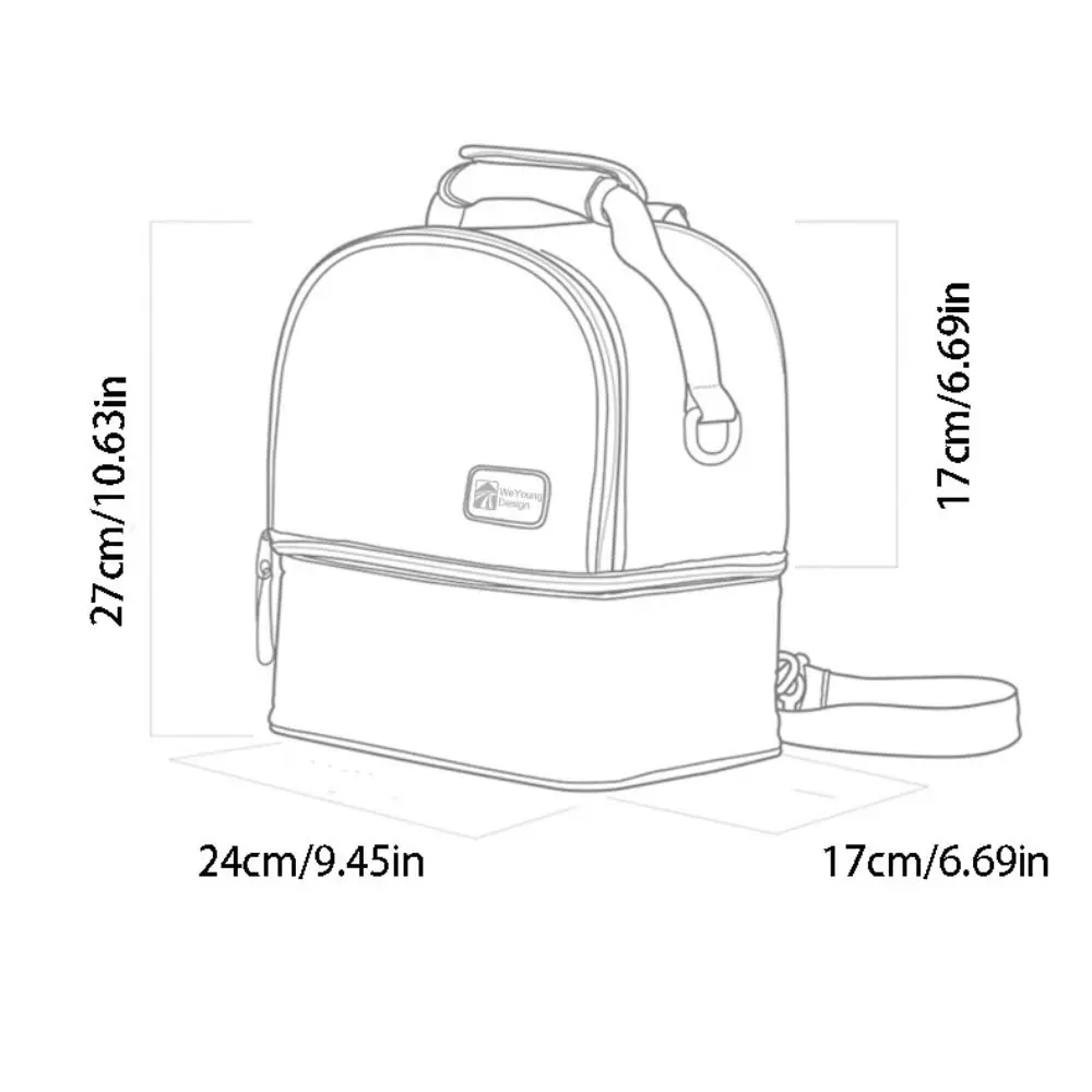 Multifunctional Maternity Backpack Portable Double Layer Breastmilk Cooler Bag Large Capacity Lightweight Insulated Storage Bag