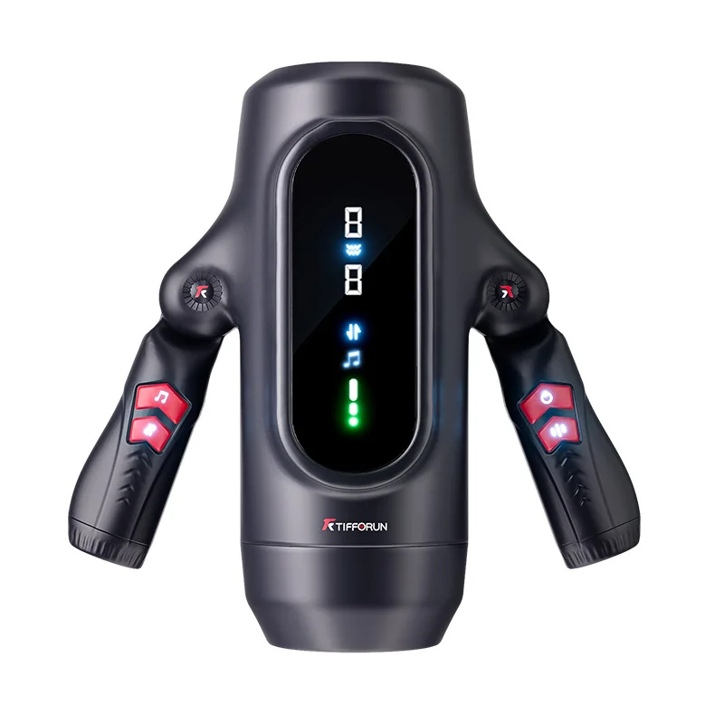 Adult Sex Toys for Men Auto Telescopic Sucking Heating Male Masturbator Sexy Voice Foldable Handles Vibrating Realistic Vagina