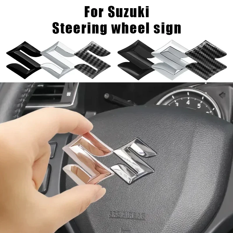 

3D ABS Steering Wheel Emblem Badge Sticker – for Suzuki Grand Swift, Jimny, Baleno, Alto,Vitara, Spacia, GSR 600, Samurai