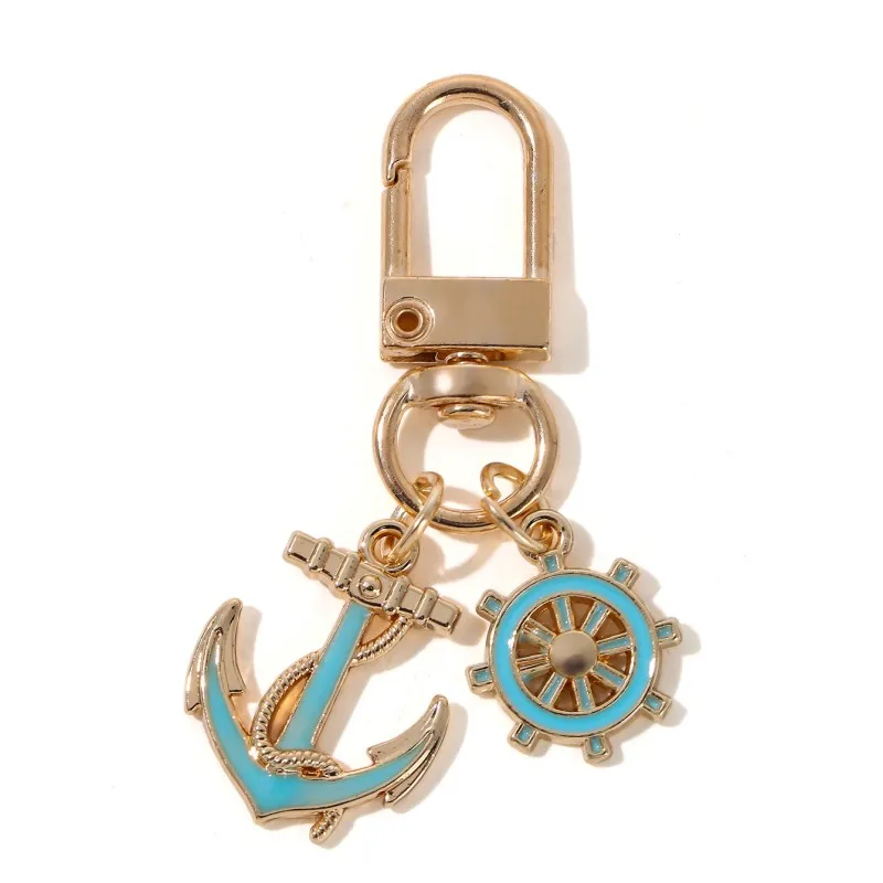 New Fashion Ship Anchor Rudder Cute Enamel Charms Navigation Dream Best Wishes To Boy Souvenir Gift Handmade DIY Jewelry