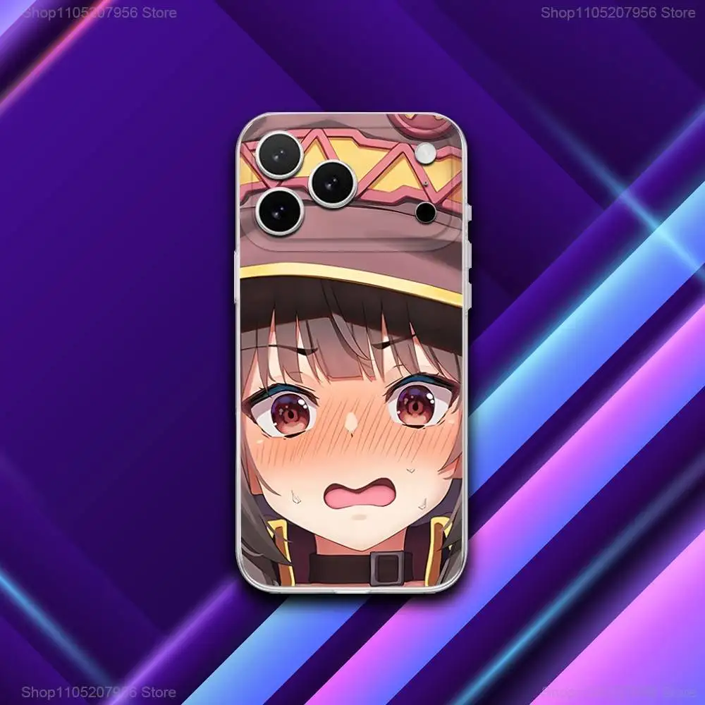 Bonito m-megumin anime para iphone 11,12,15,14,13,17,16, pro, plus, e, max, air, mini capa magnética fosca para telefone