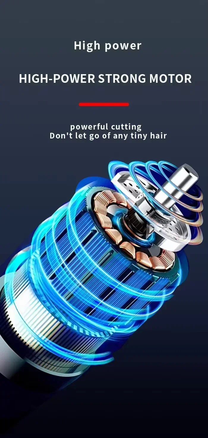 Kemei KM-678 KM-2024 KM-2628 Professionelle elektrische Haarschneidemaschine Bartschneidemaschine wiederaufladbare Herrenrasierer Haarschneider Kit – Detail 18