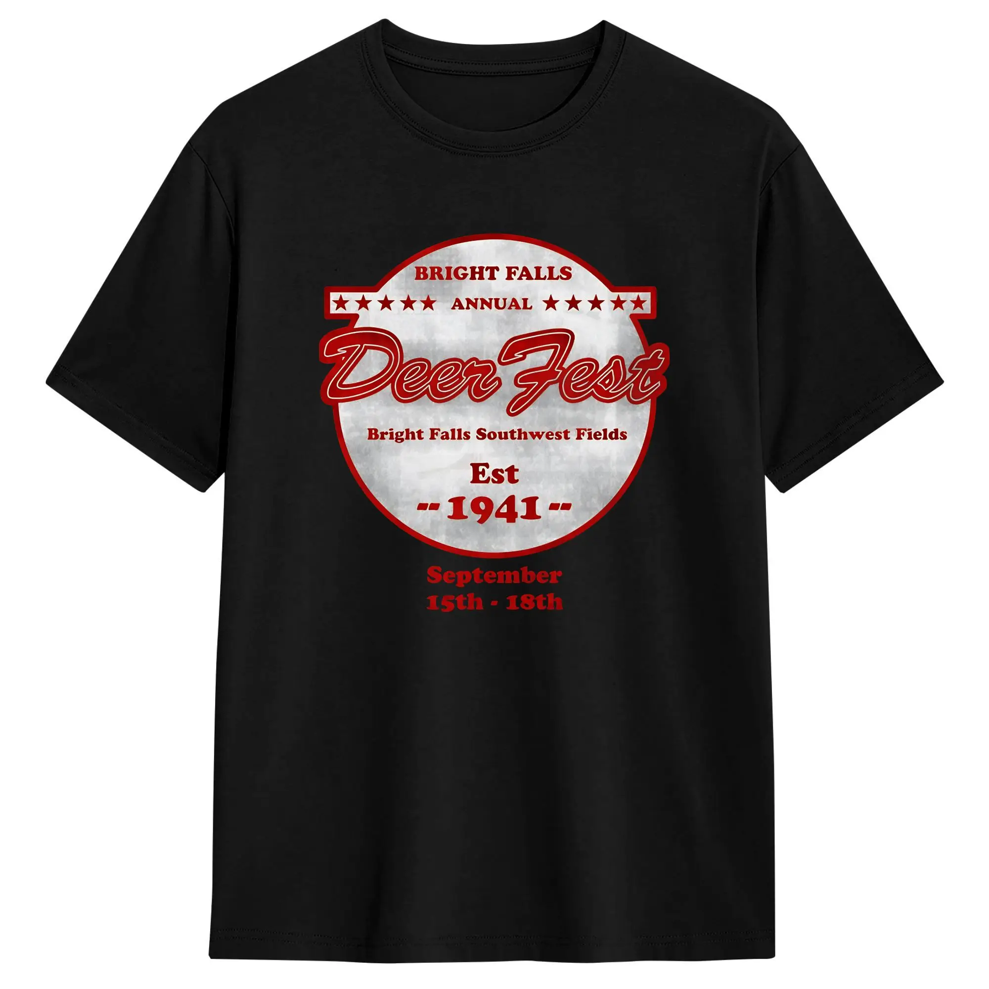 Vintage T-Shirt Deerfest Alan Wake Cotton T-Shirts  Fashion Tee Shirt for Adult Summer Y2K Casual Casual Short Sleeve Top Tees