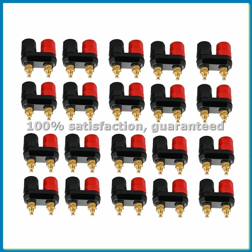 

20 шт. разъемов типа «банан» (гнездо) с двойным клеммным соединением 4 мм для акустических систем и усилителей - ABWO