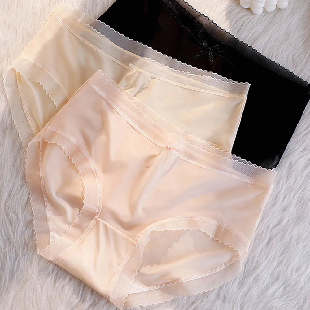 Seamless Elastic Women's Ice Silk Underpants Briefs Quick Drying Underwear Summer Ultra-thin Cooling Ladies Panties