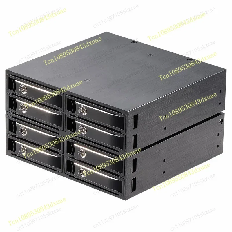 8-Disc 2.5-inch SAS Hard Disk Case Optical Drive Position SFF-8643 Extractable Tray, Dual Fans