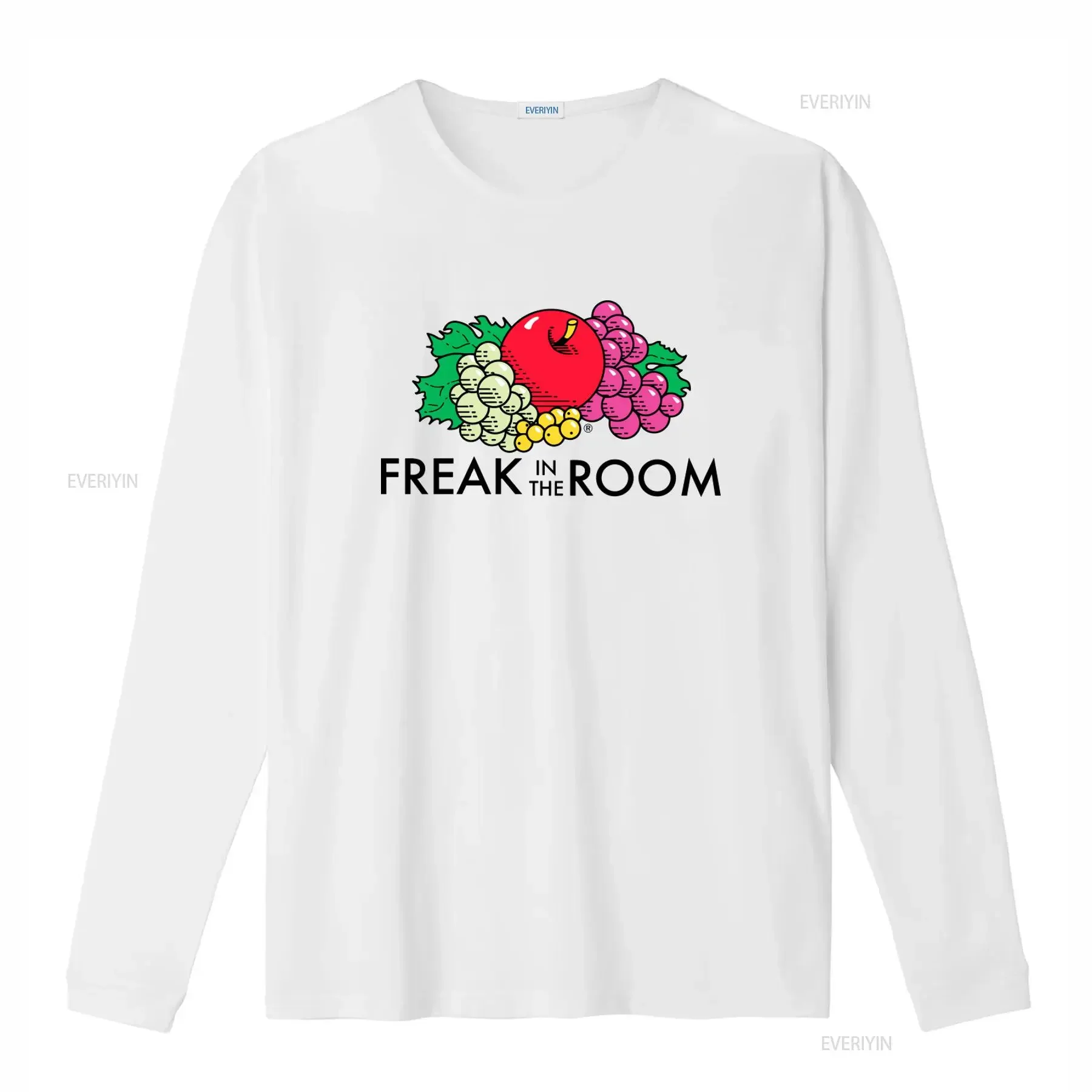 Freak In The Room Fruits Print T Shirt for Casual Fashion vintage Washed streetwear Unisex homme designer clothes graphic