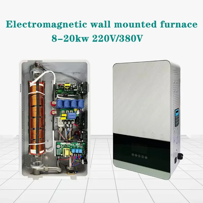 Aquecedor de indução eletromagnética, caldeira de parede, conversão de frequência, 8-20KW, 1 unidade