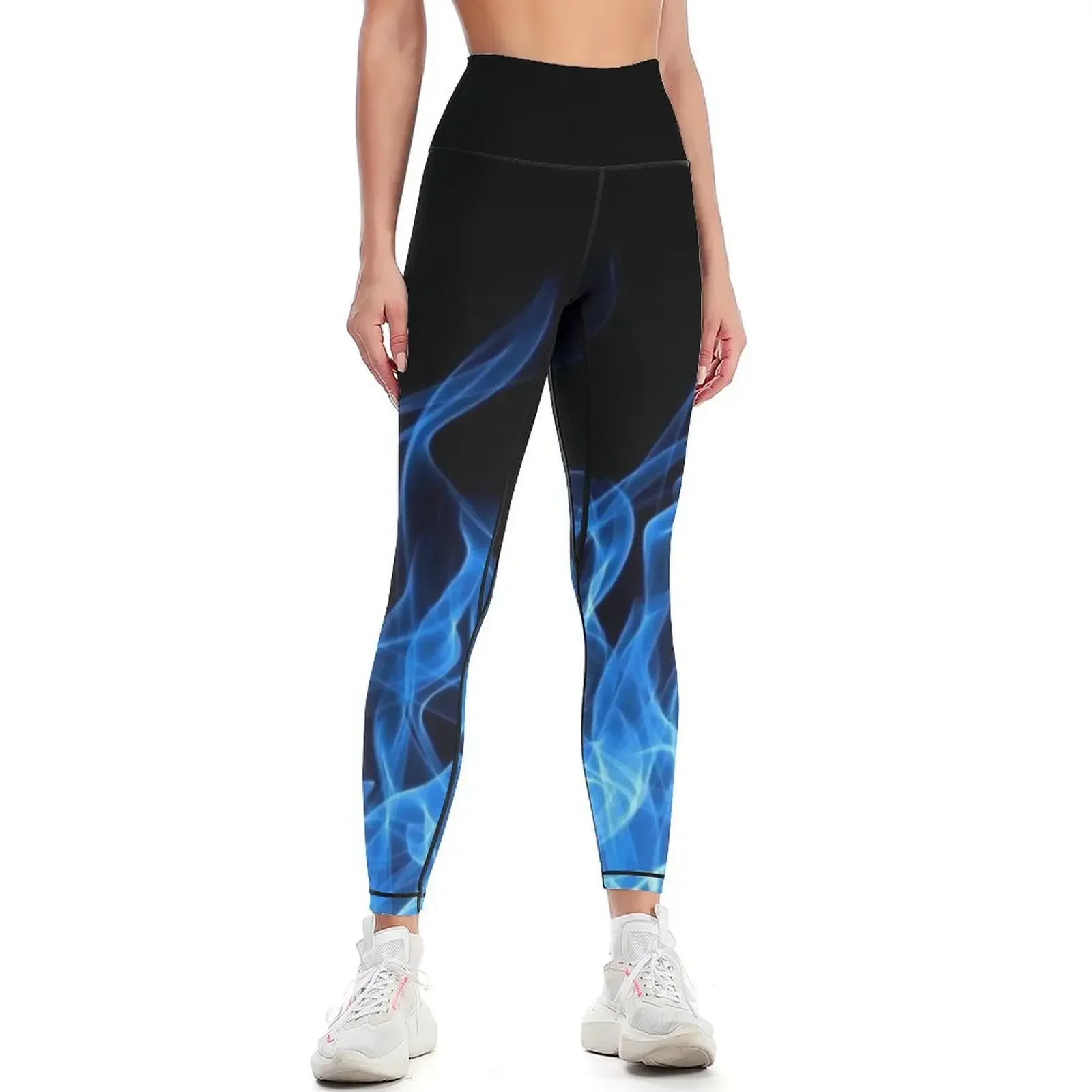 

Blue flame designs Leggings sport set Women's fitness Fitness woman leggins push up woman Womens Leggings