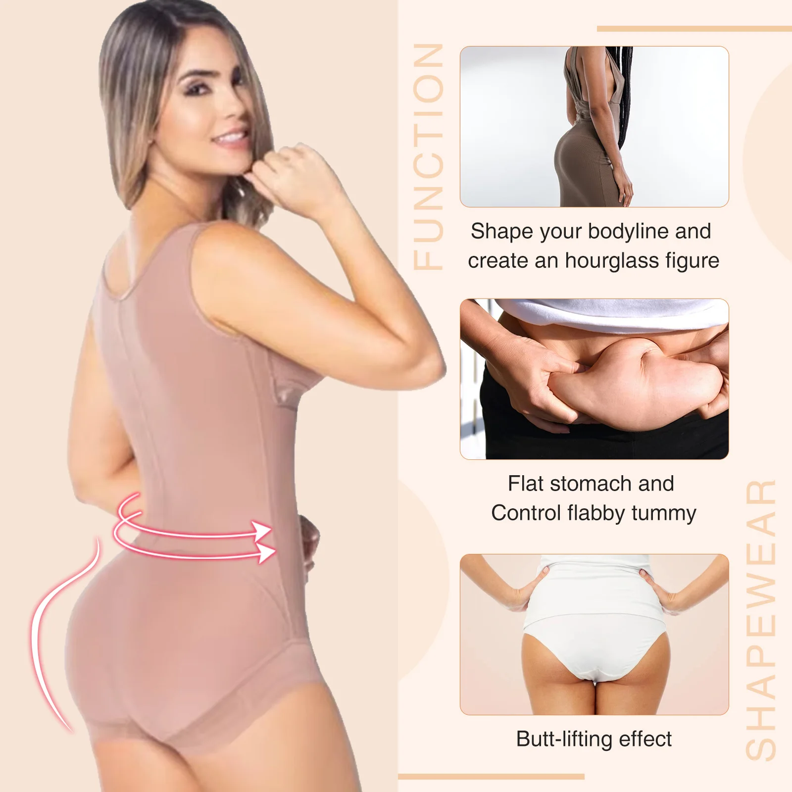 Fajas Colombians Full Body Corset Bodysuit Postpartum Tights Girdles Butt lifting Push Up Sheath Women Modeling Shapewear