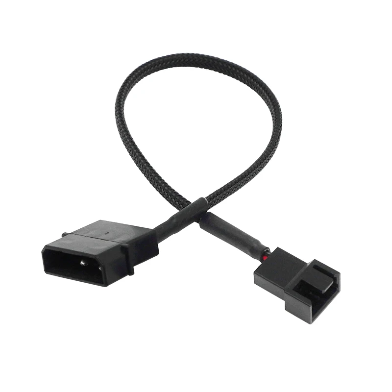 27cm 4pin IDE Molex to 4-Port 3Pin/4Pin Power Supply Plug Cooler Cooling Fan Adapter Power Cable Splitter for PC Computer Case