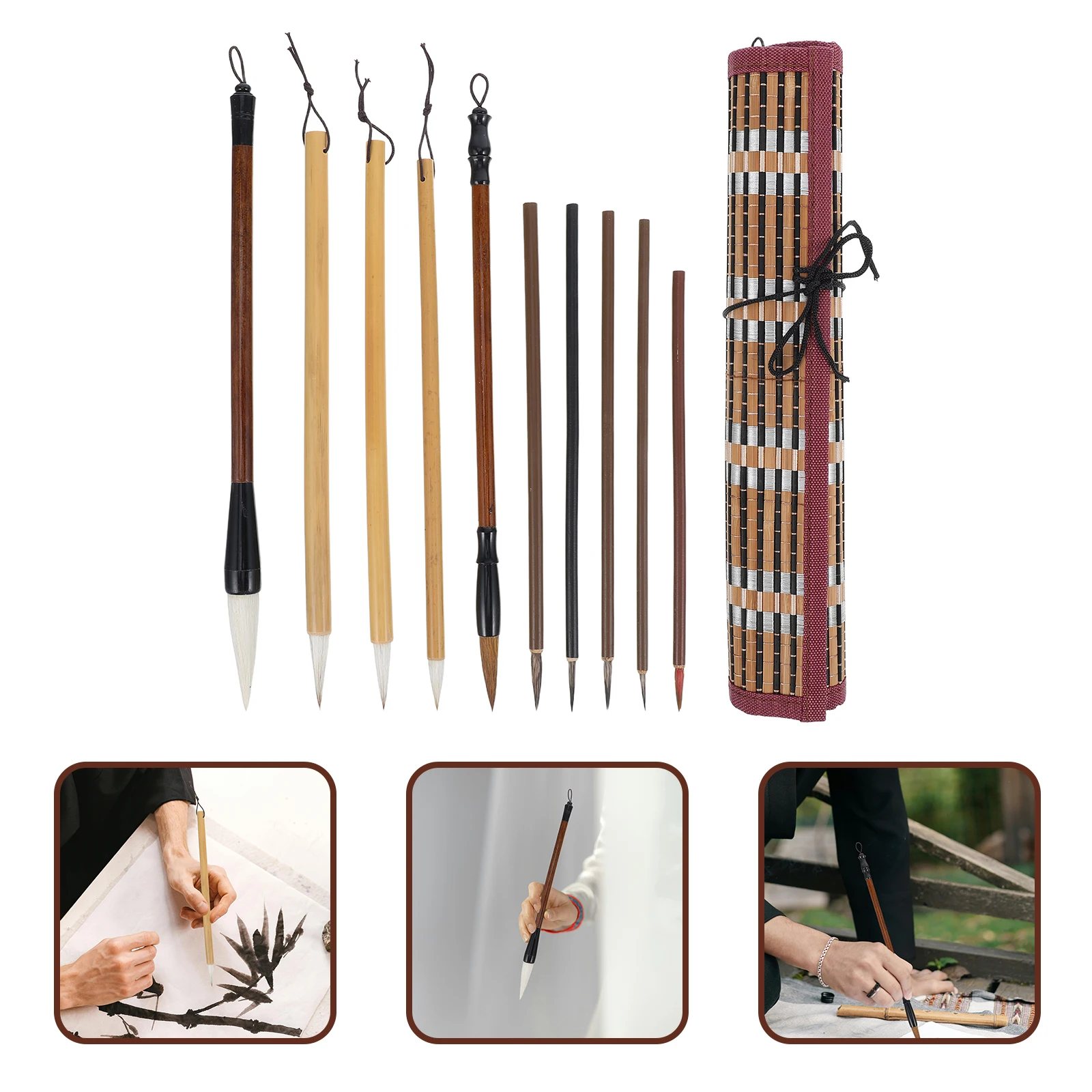 

Brush Set Chinese Traditional Calligraphy Brushes Kits for Beginners Painting Watercolor
