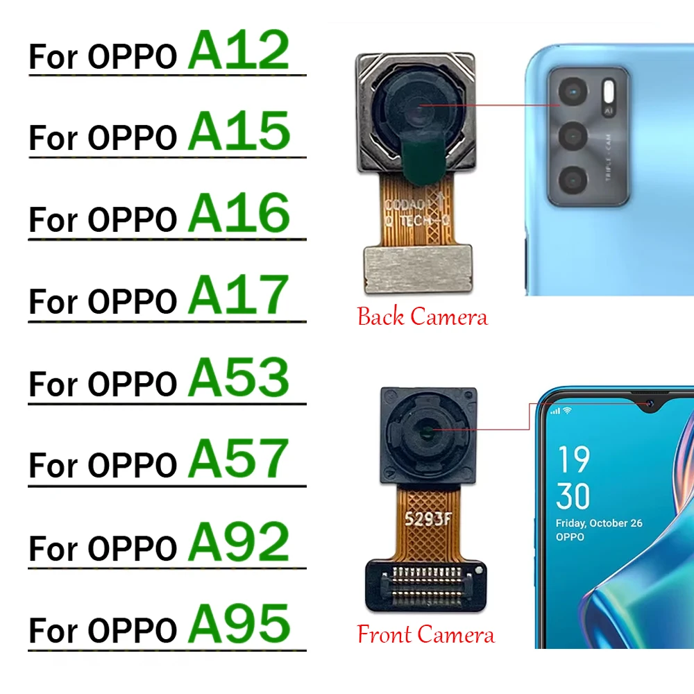 الكاميرا الأمامية فليكس الجبهة الخلفية وحدة الكاميرا الخلفية الكابلات المرنة ل ممن لهم A12 A15 A16 A17 A53 A57 A92 A95 4G 5G #1