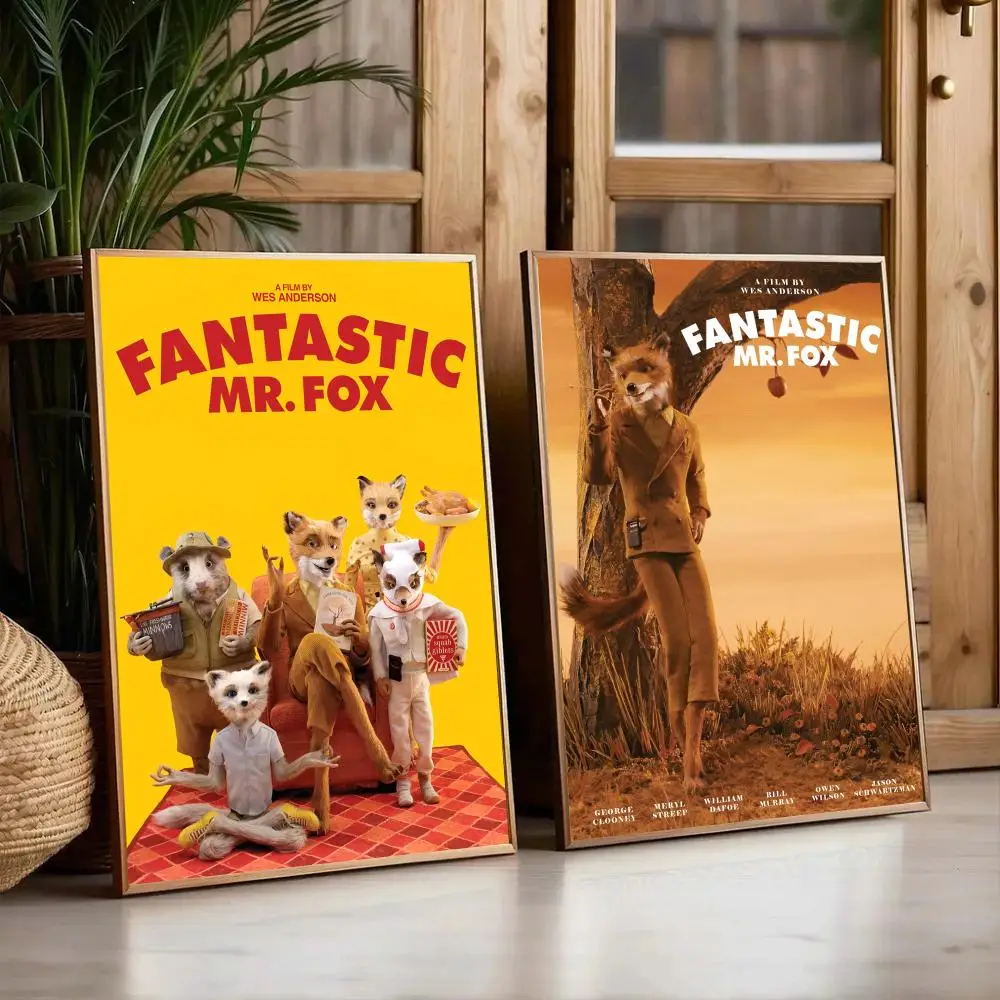 ملصق فيلم The Fantastic Mr. Fox ملصق مثالي ذاتي اللصق لمكتب المسرح المنزلي ديكور فني جداري هدية رائعة