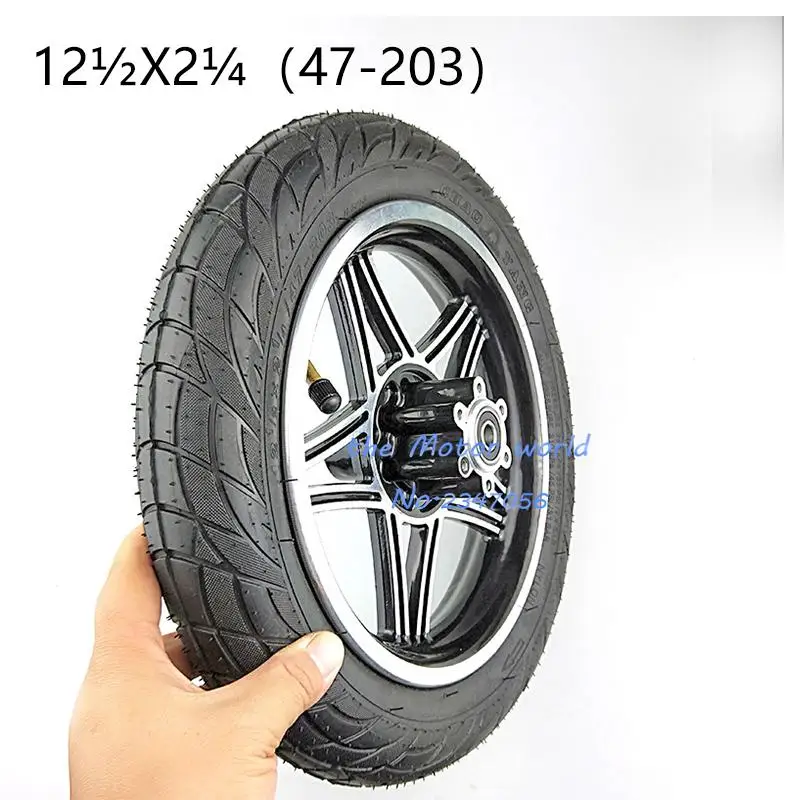 12 inch wheels 12 1/2 X 2 1/4 47-203 tire inner tube with Disc brake hole rims fits Many Gas Electric Scooters and e-Bike