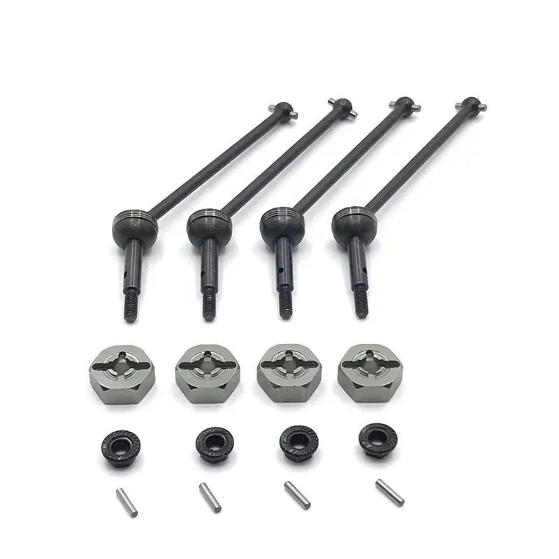 WLtoys 144001 144002 124016 124017 124018 124019 piezas de mejora de Metal de coche RC antes y después del acoplamiento Hexadecimal CVD