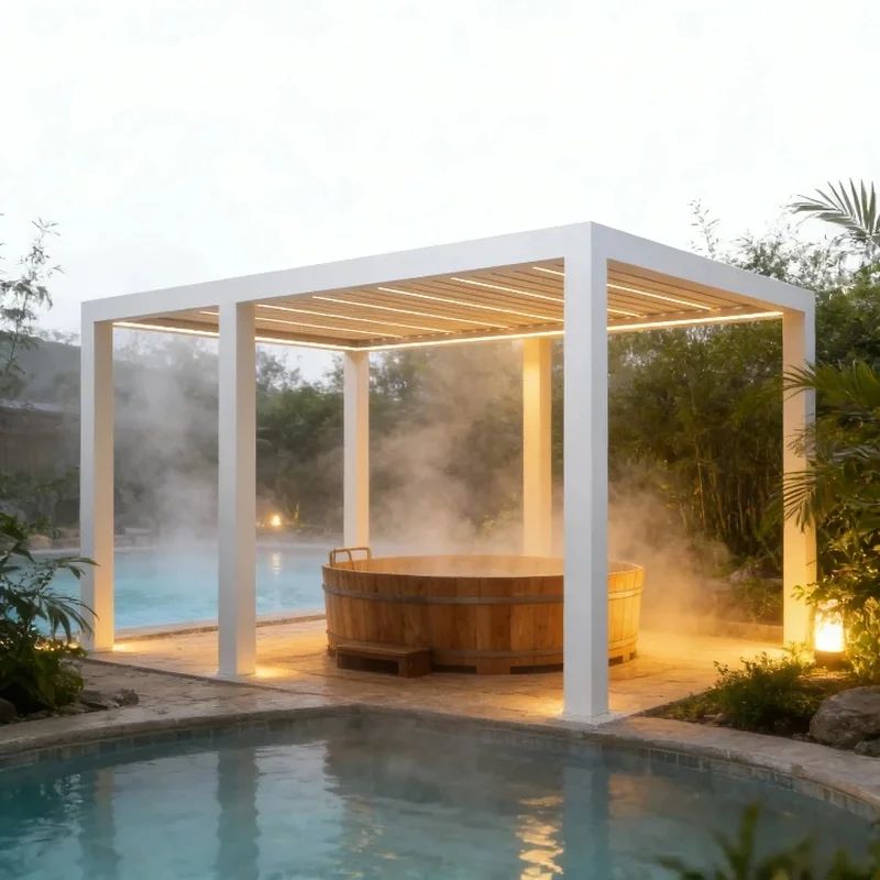 Most Advanced Motorized Powder Coated Aluminum BBQ Party Customized Size 13x20ft Pavilion